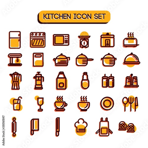 set of kitchen icons photo