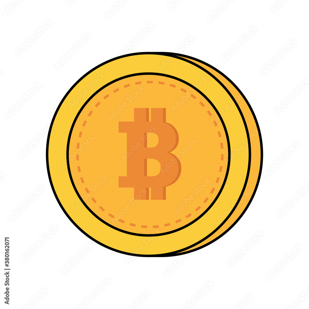 Cartoon Isolated Bitcoin Vector Illustration Cartoon Isolated Bitcoin Vector Illustration
