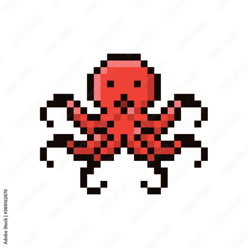 Octopus 8-bit vector illustration Octopus 8-bit vector illustration