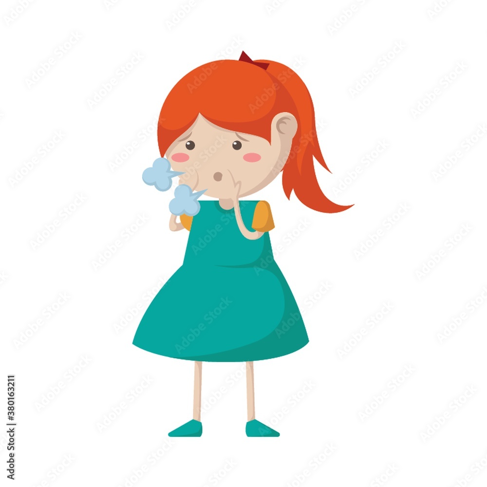 Girl coughing Girl coughing