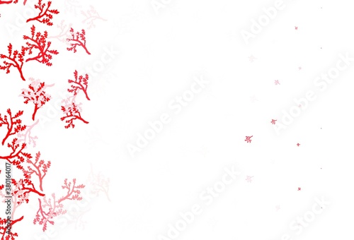 Light Red vector abstract design with sakura.