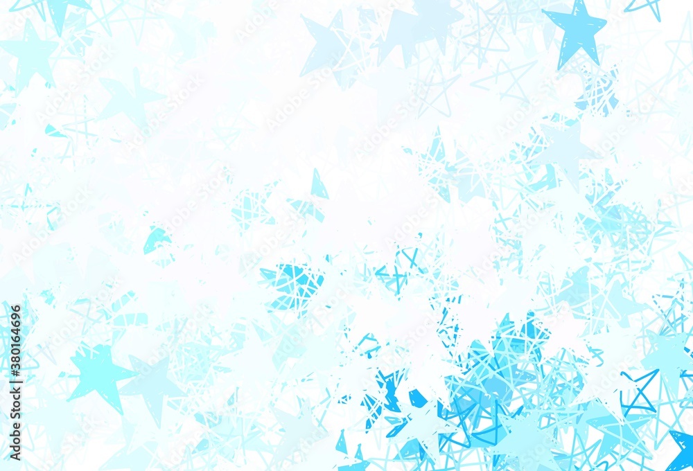 Light Pink, Blue vector backdrop with small and big stars. Light Pink, Blue vector backdrop with small and big stars.
