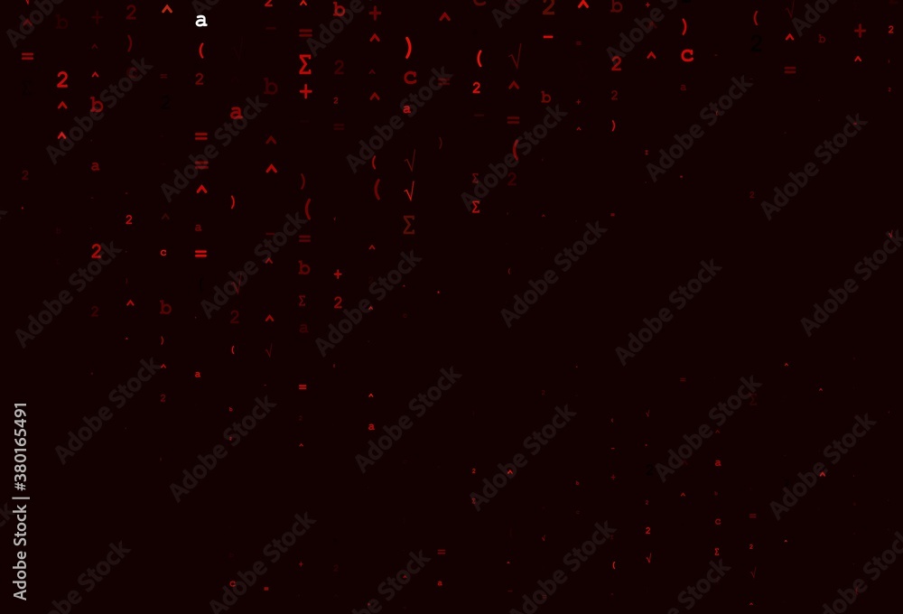 Light Red vector texture with mathematic symbols. Light Red vector texture with mathematic symbols.
