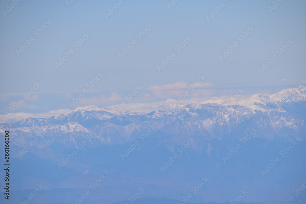 Fototapeta premium The view from an airplane in Japan