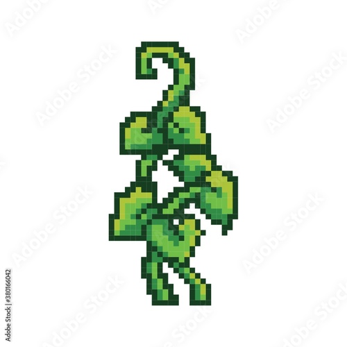 Pixelated vine plant
