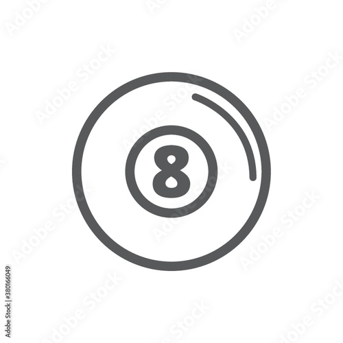 Number 8 billiard ball