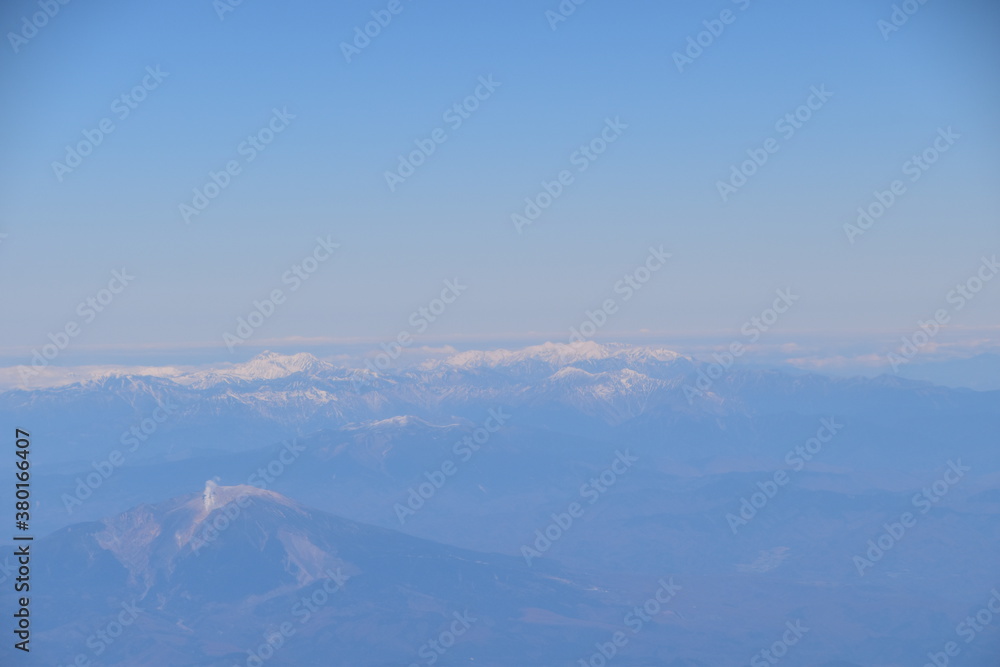 The view from an airplane in Japan