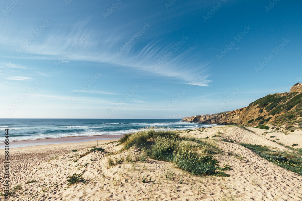 sandy beach landscape at the atlantic ocean sandy beach landscape at the atlantic ocean