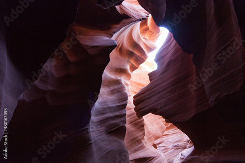 Inside sandstone canyon walls