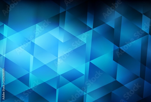 Dark BLUE vector gradient triangles template.