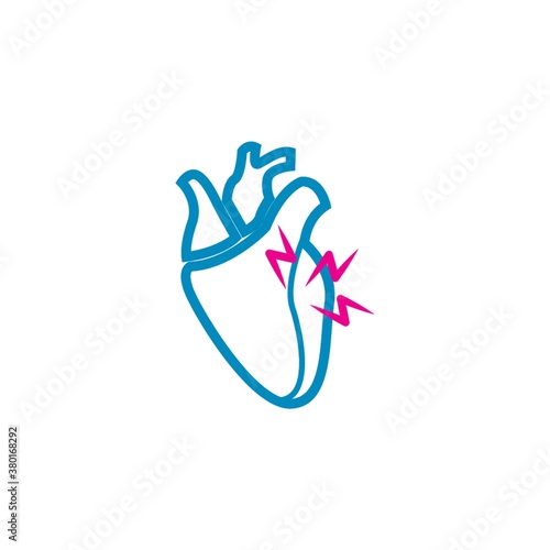 Heart pain concept