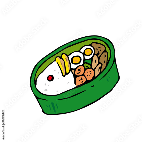 弁当箱 ランチ 手作り おかず デフォルメイラスト Vector De Stock Adobe Stock