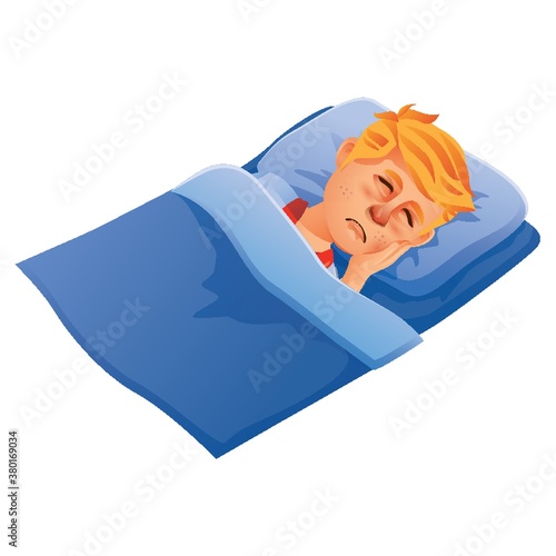 Unwell man sleeping