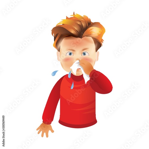 Boy with runny nose
