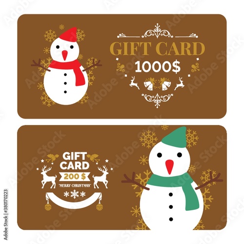 Christmas gift card design