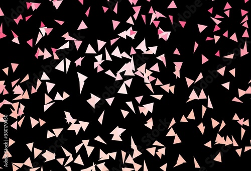 Dark Pink vector template with crystals  triangles.
