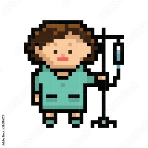 Female patient with iv drip