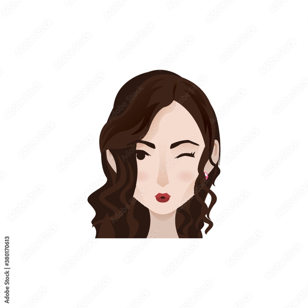 Woman with facial expression