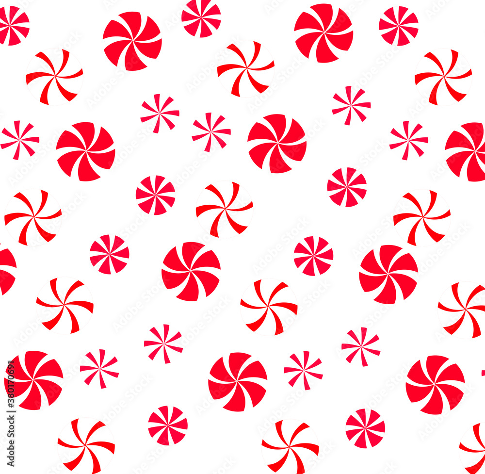 Background with candies. Pattern with round candies. New Year, Christmas, Santa Claus Background with candies. Pattern with round candies. New Year, Christmas, Santa Claus