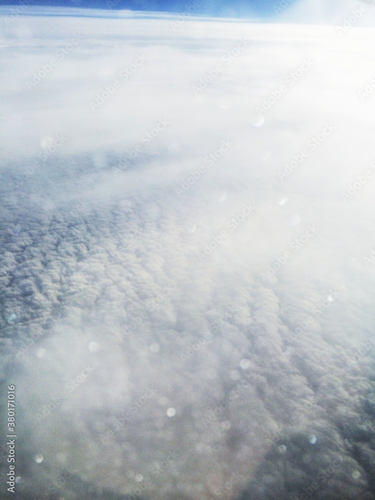 Ice on Airplane Window from Sky Ice on Airplane Window from Sky