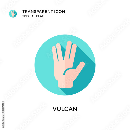 Fotografie, Obraz Vulcan vector icon. Flat style illustration. EPS 10 vector.