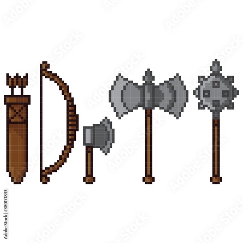 Collection of medieval weapons
