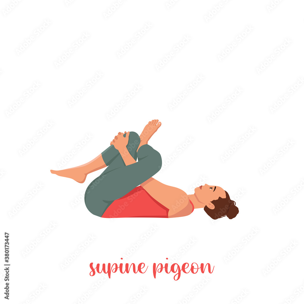 Woman Doing Eye of the Needle Pose Stock Image - Image of exercise, pink:  40635575