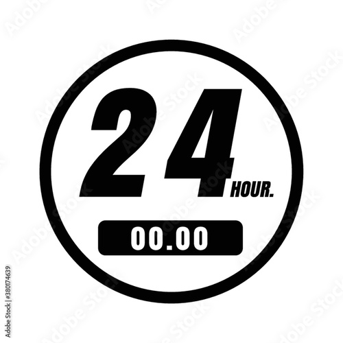 24 hour clock icon