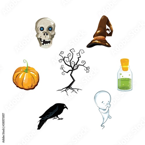 Set of halloween icons