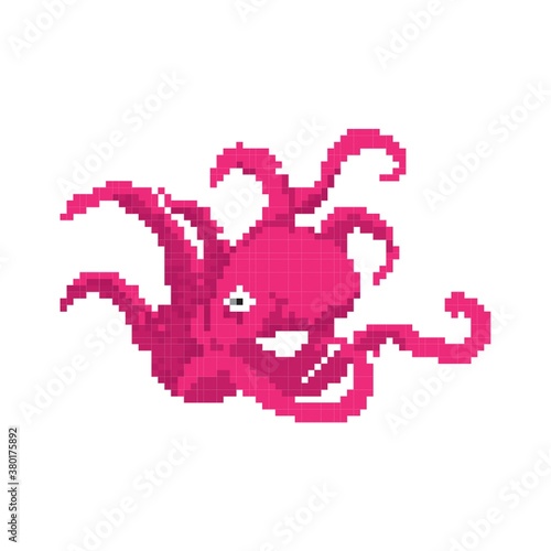 Pixel art octopus
