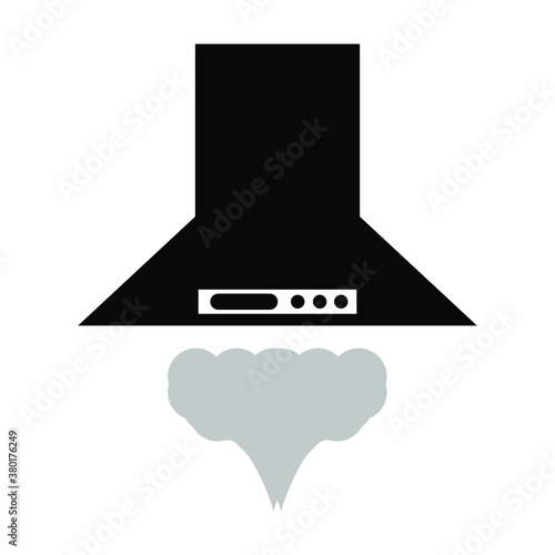 Range hood for kitchen on white background, sign for design, vector illustration