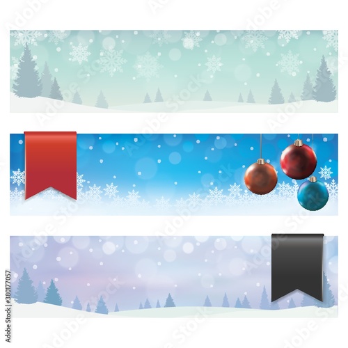 set of christmas design icons