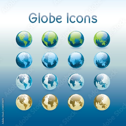 globe icons collection