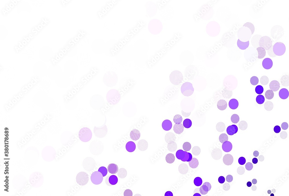 Light Purple vector template with circles. Light Purple vector template with circles.