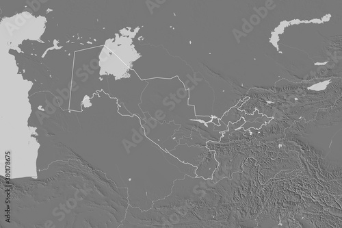 Uzbekistan borders. Bilevel