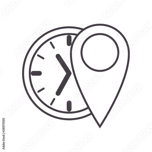 Clock with location indicator