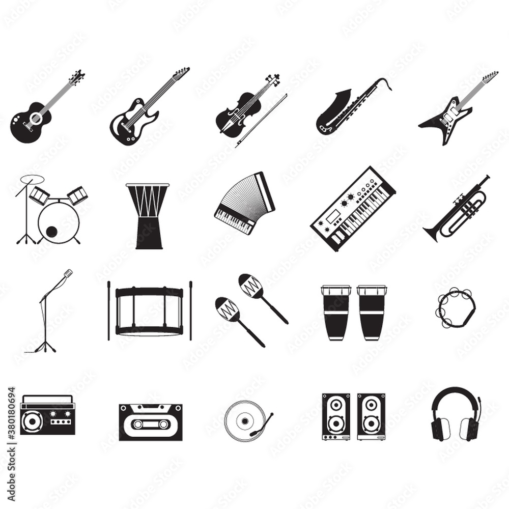 Obraz premium set of musical instruments