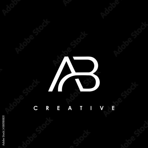 Initial AB Letter Logo Design Vector Illustration