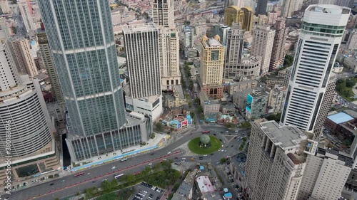 
aerial shot of dalian youhao Square