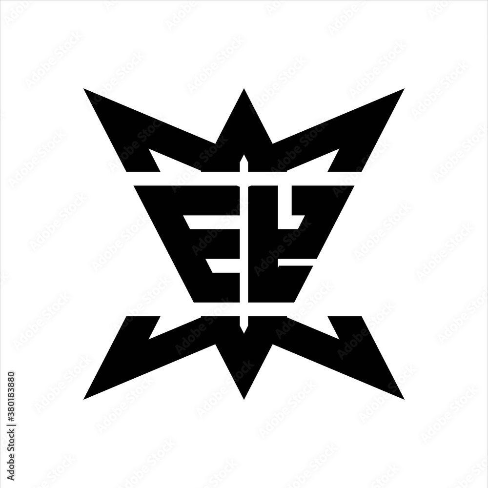 EY Logo monogram with crown up down side design template EY Logo monogram with crown up down side design template