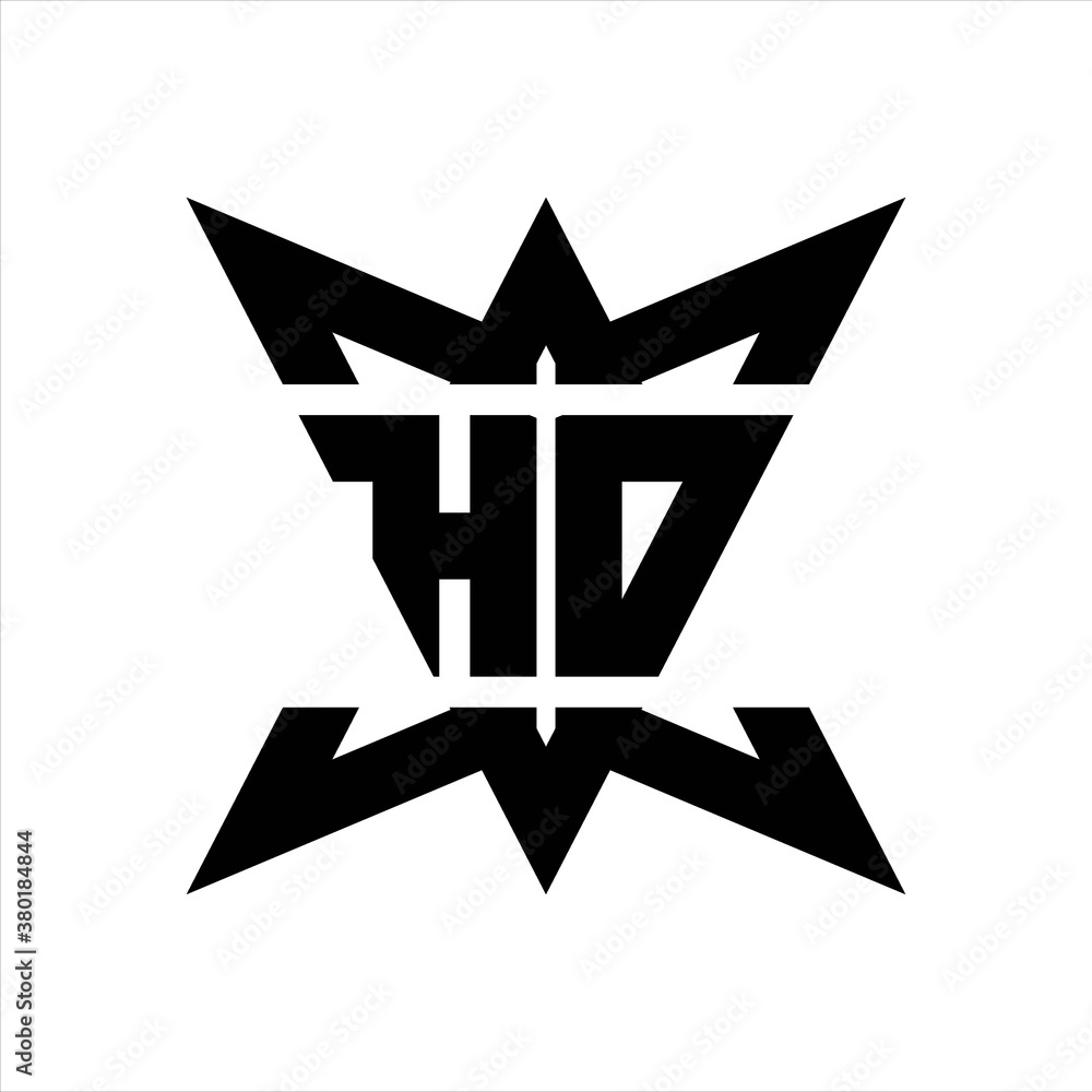 HD Logo monogram with crown up down side design template HD Logo monogram with crown up down side design template
