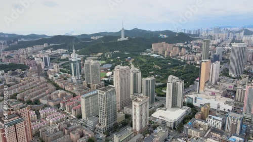 aerial shot of dalian labour park