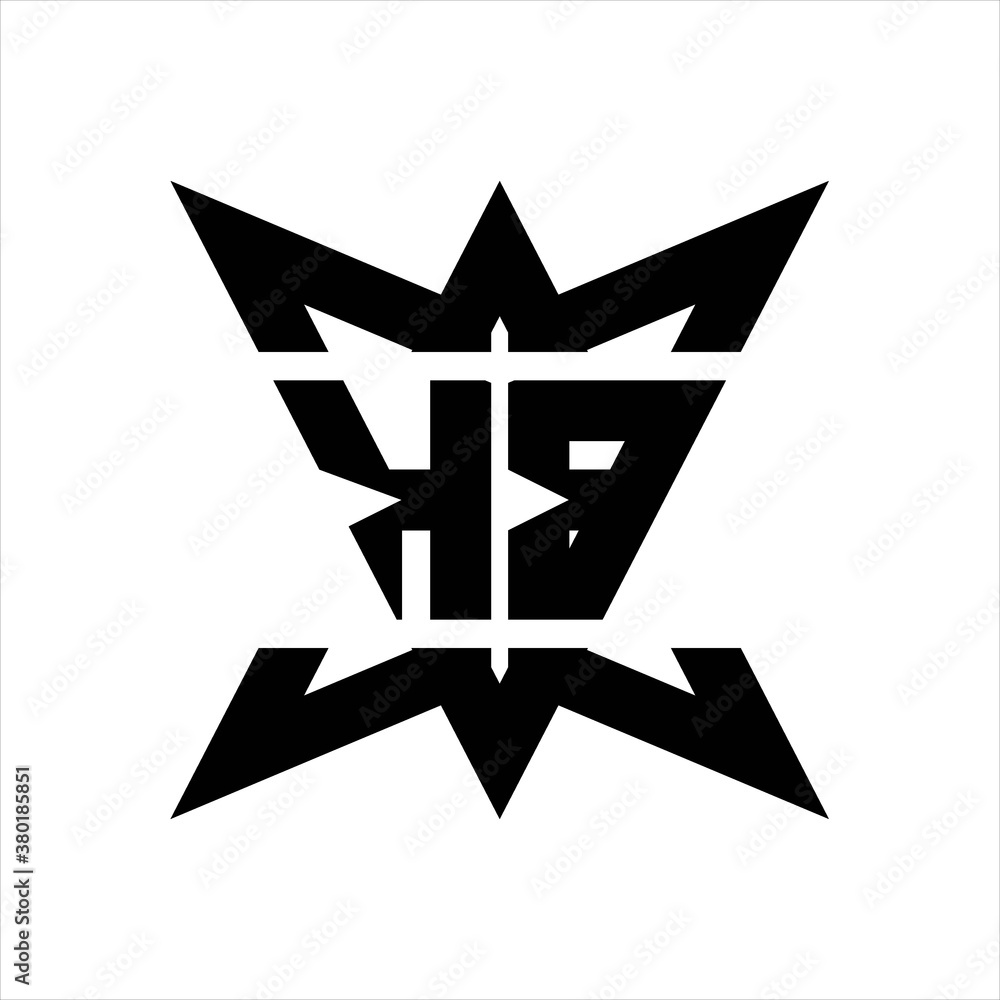 KB Logo monogram with crown up down side design template KB Logo monogram with crown up down side design template