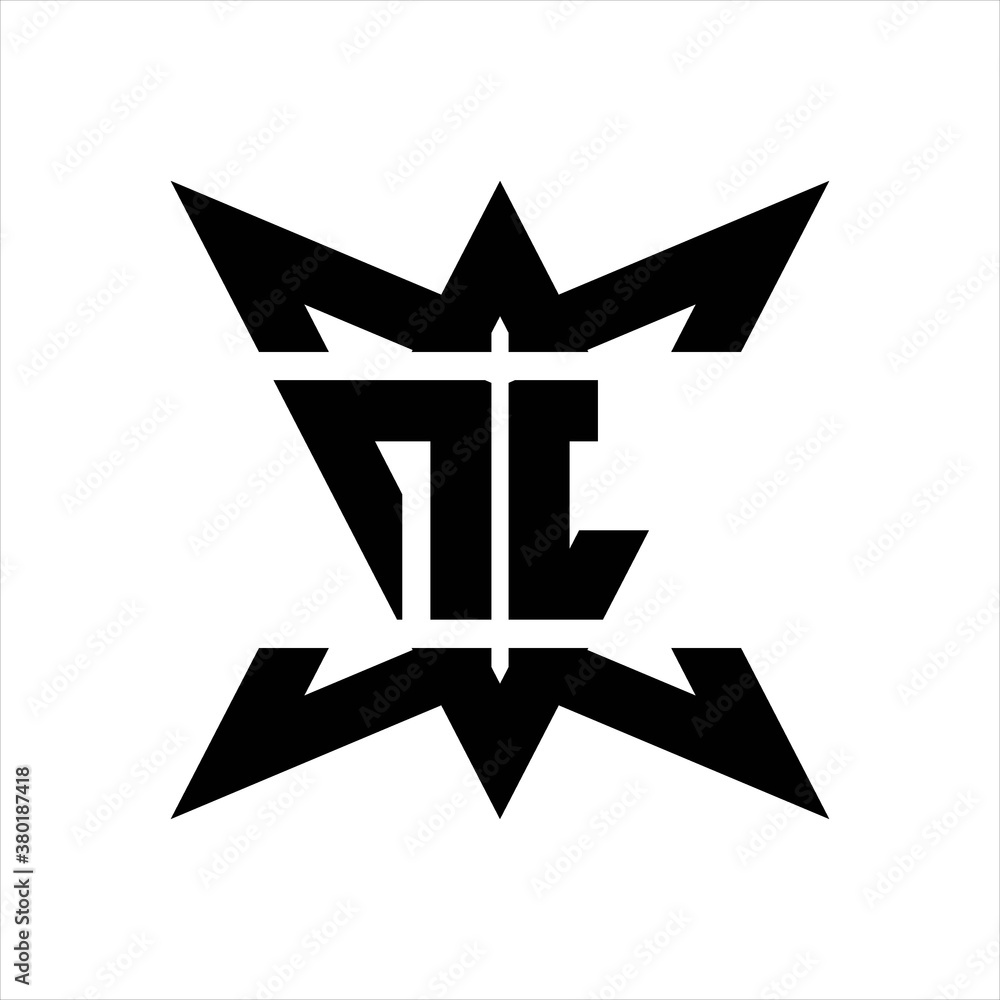 NL Logo monogram with crown up down side design template NL Logo monogram with crown up down side design template