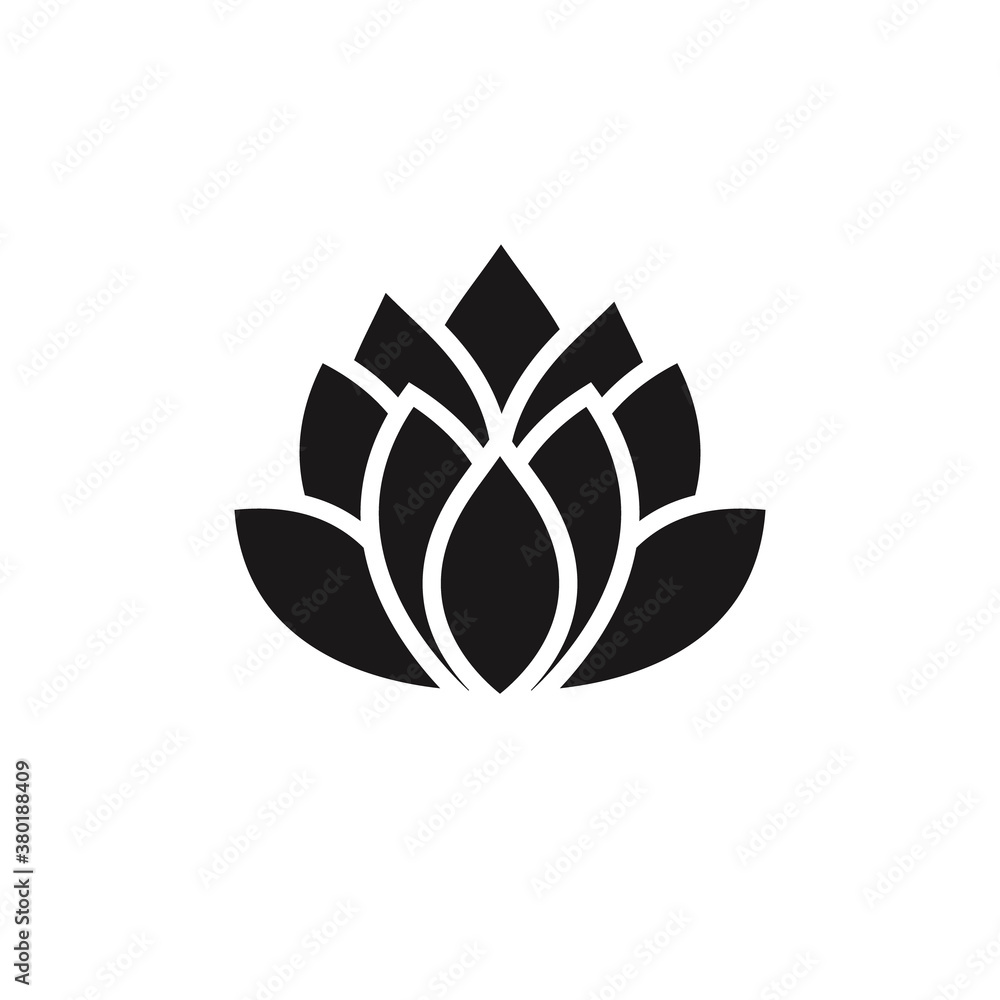 Fototapeta premium Vector lotus icon