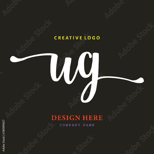 pharmacy logo letter UG is simple, easy to understand and authoritative