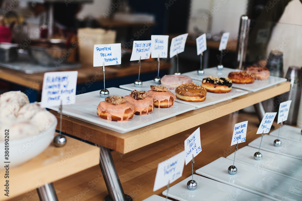 Donuts in a donut shop Donuts in a donut shop