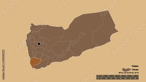 Location of Ta`izz, governorate of Yemen,. Pattern photo