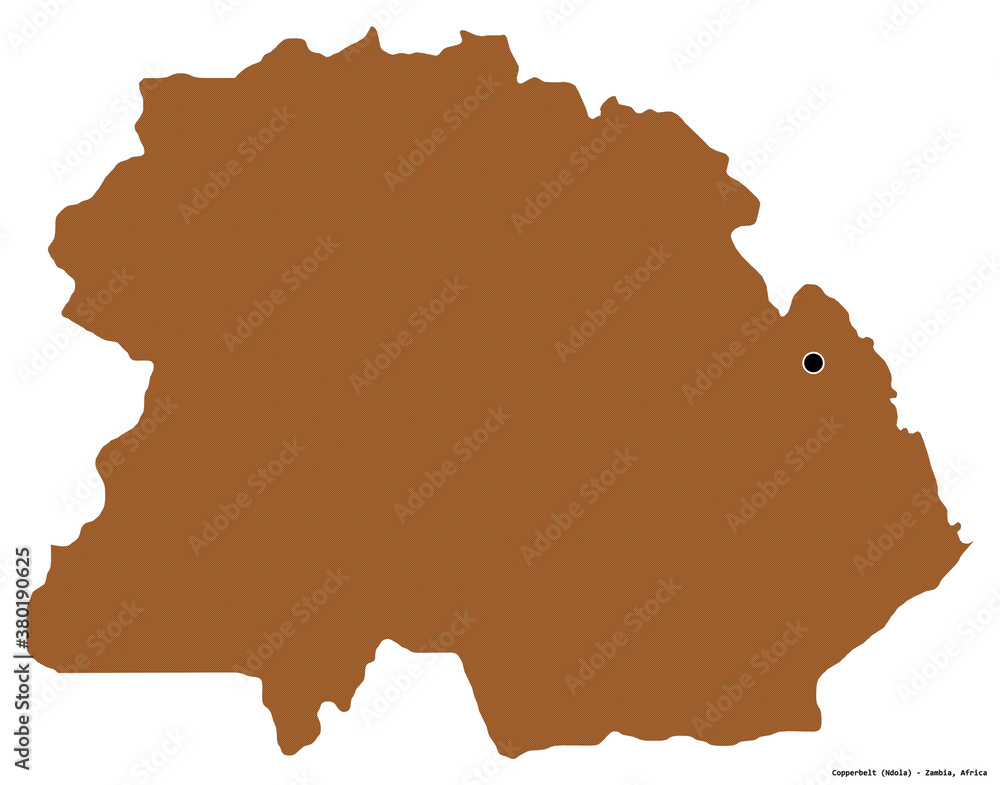 Copperbelt, province of Zambia, on white. Pattern Copperbelt, province of Zambia, on white. Pattern