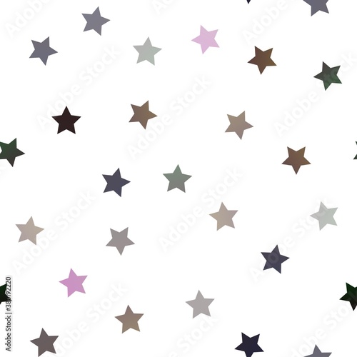 Dark Multicolor  Rainbow vector seamless pattern with christmas stars. Modern geometrical abstract illustration with stars. The pattern can be used for websites.